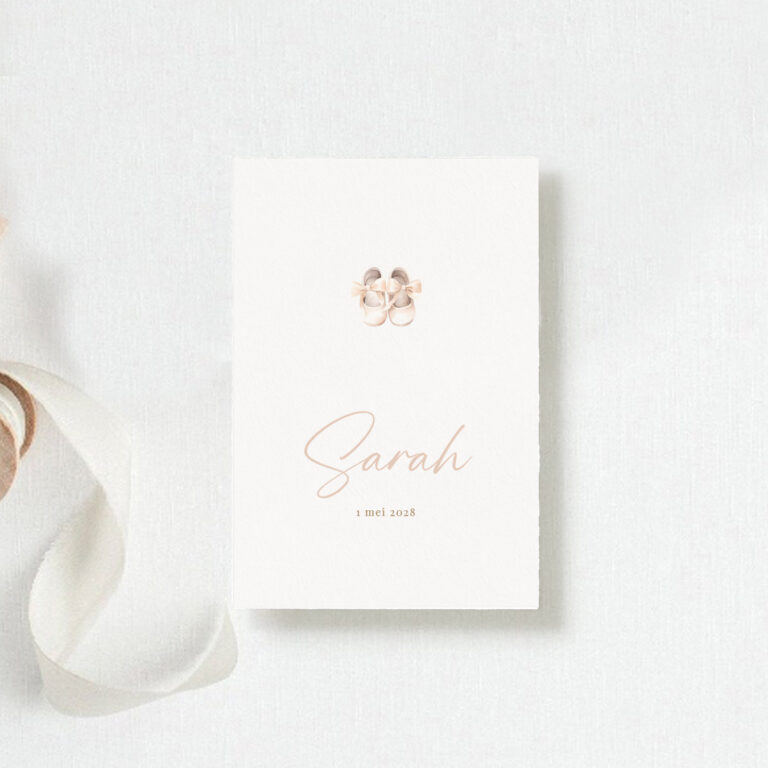 Geboortekaartje Sarah voorzijde Maison à la carte