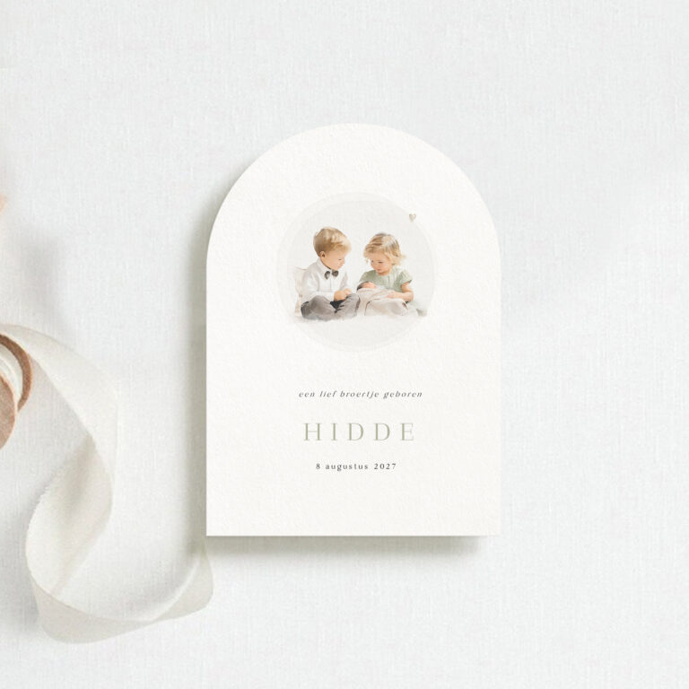 Geboortekaartje Hidde voorzijde Maison à la carte
