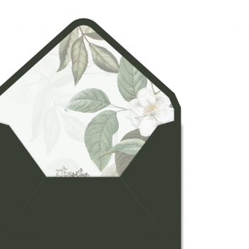 Envelop liner white flowers
